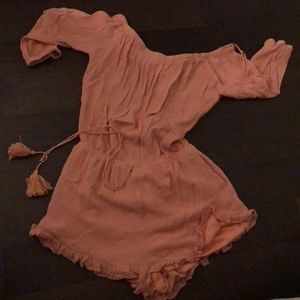 Never worn, pink romper